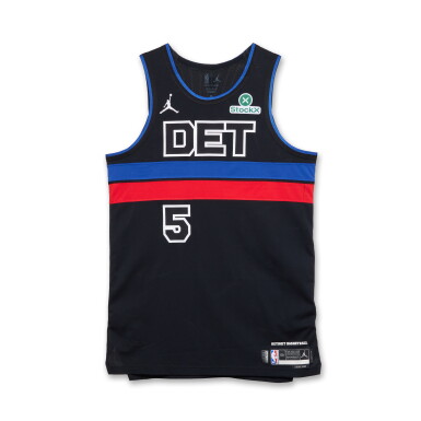 View full screen - View 1 of Lot 35. Ron Holland II Detroit Pistons 2025-2026 Emirates NBA Cup Game Worn Statement Edition Jersey | Matched to 2 Games .