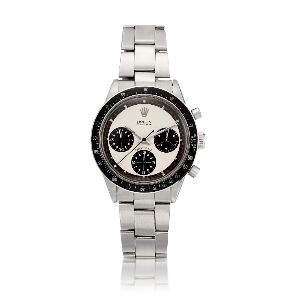 View full screen - View 1 of Lot 2253. Cosmograph Daytona "Paul Newman", Reference 6241 | A stainless steel chronograph wristwatch with bracelet, Circa 1969 | 勞力士 | Cosmograph "Paul Newman" Daytona 型號6241 | 精鋼計時鏈帶腕錶,約1969年製.