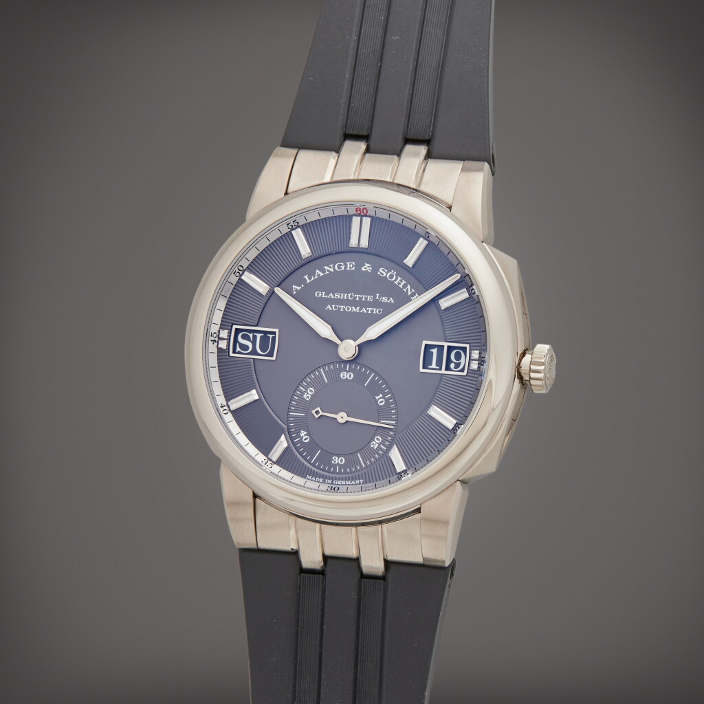 View full screen - View 1 of Lot 7. Reference 363.068 Odysseus | A white gold wristwatch with digital date and day display, Circa 2020.