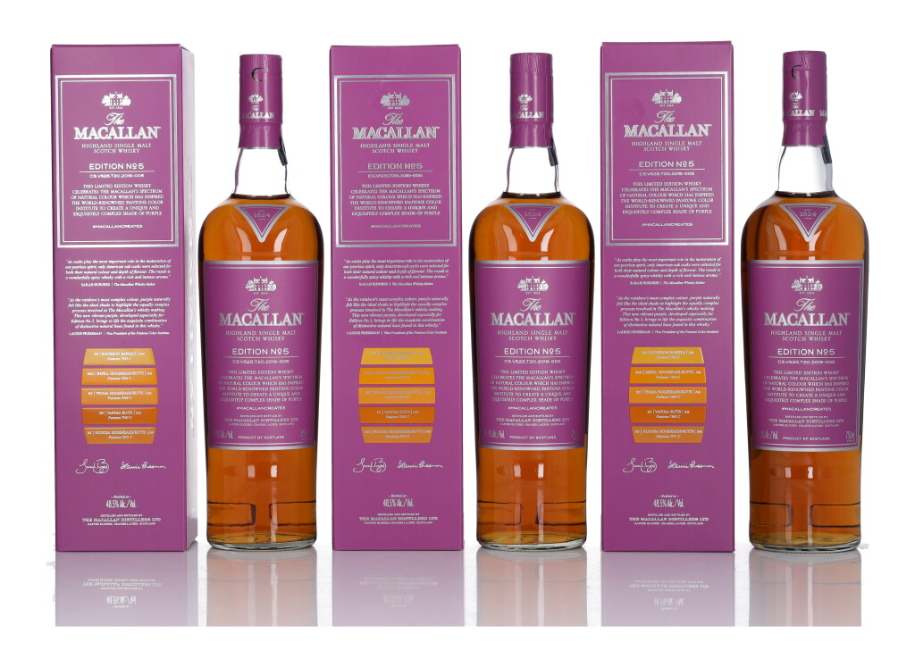 View full screen - View 1 of Lot 27. The Macallan Edition No.5 48.5 abv NV (3 Bottles 75cl).