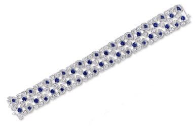 View full screen - View 1 of Lot 431. DIAMOND AND SAPPHIRE 'ICON' BRACELET, GRAFF.