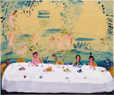 View full screen - View 1 of Lot 1233. Genieve Figgis 熱尼維・菲吉斯 | Tapestry Banquet 掛毯宴會.