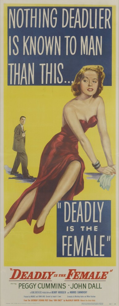 View full screen - View 1 of Lot 110. DEADLY IS THE FEMALE / GUN CRAZY (1950) POSTER, US.