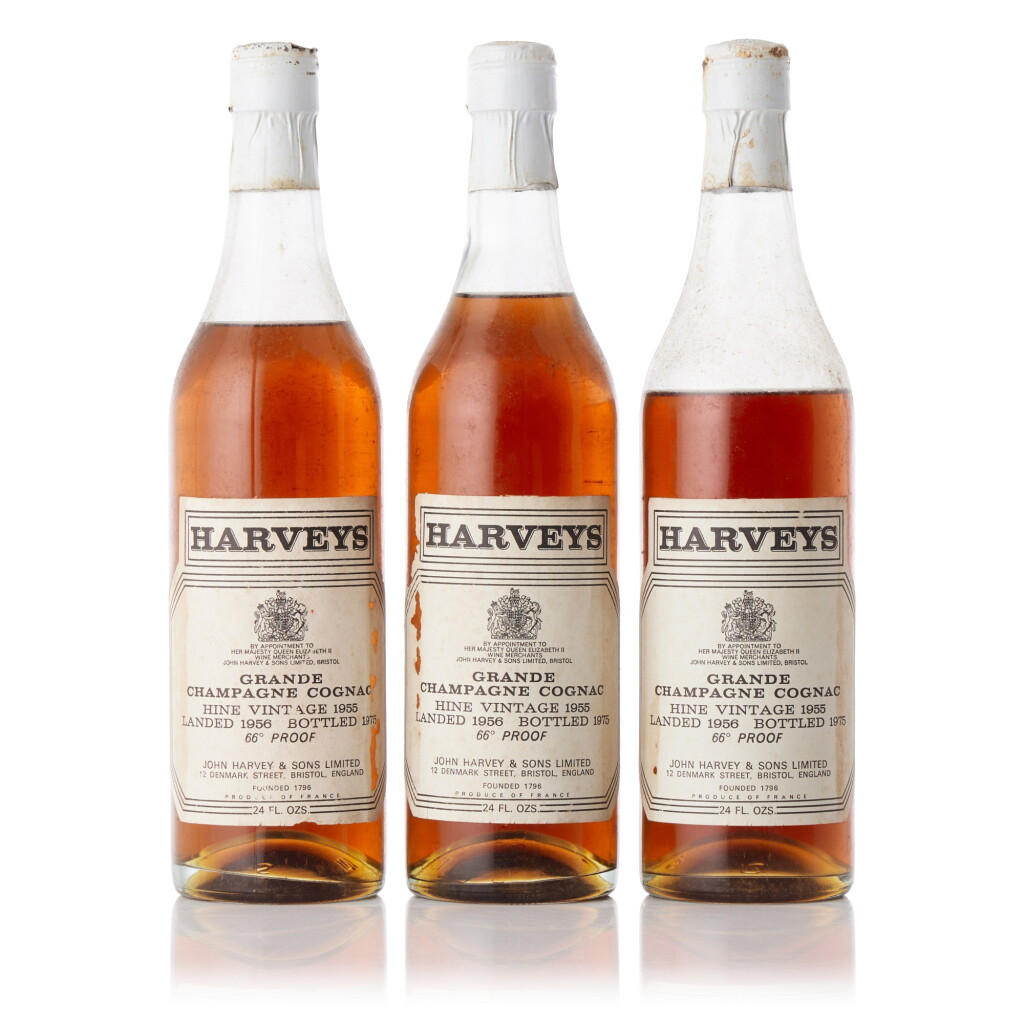 View full screen - View 1 of Lot 6630. Hine Vintage Cognac 40.0 abv 1955 (3 BT70).