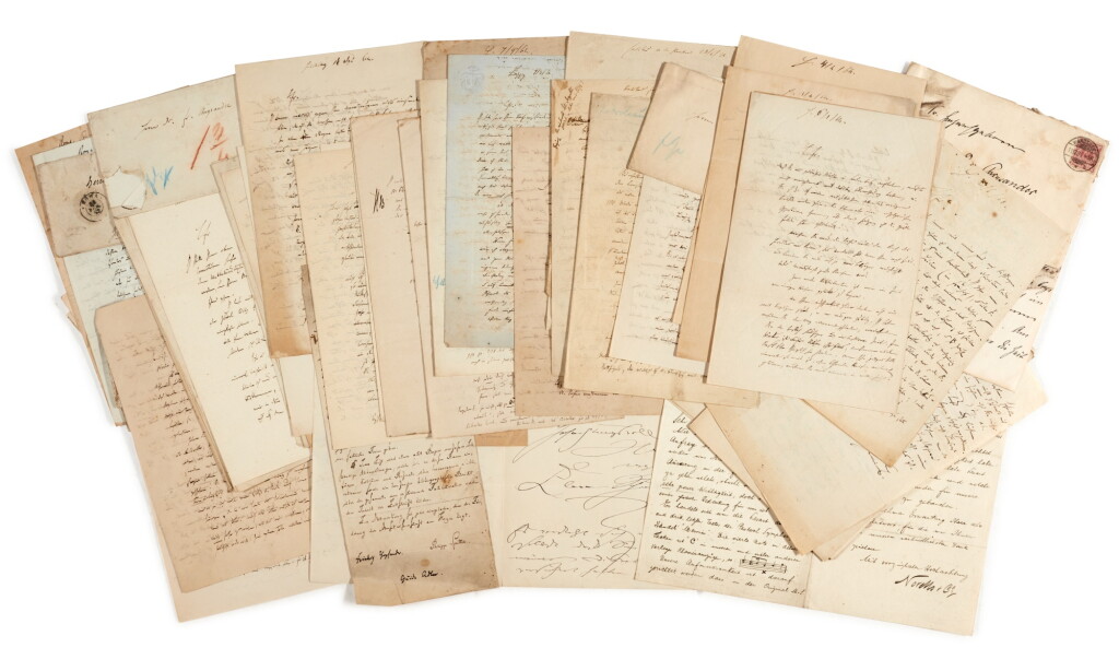 View full screen - View 1 of Lot 55. Musicology. Archive of c.300 letters by G. Gervinus, G. Adler and over 80 others to F. Chrysander, mostly C19th.