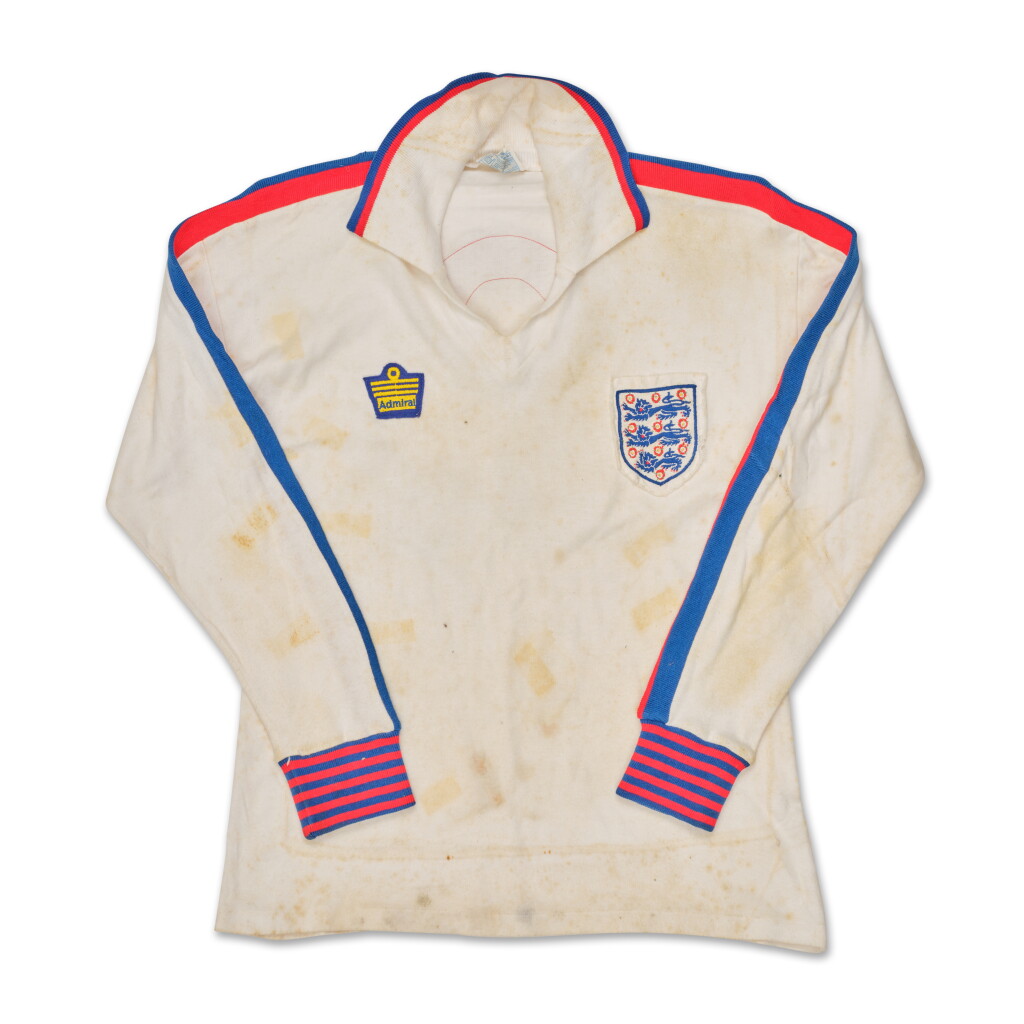 View full screen - View 1 of Lot 3. Viv Anderson Match Worn England Shirt | National Team Debut.