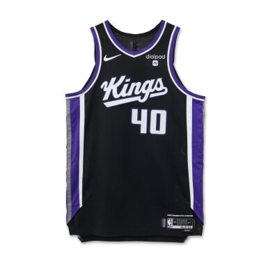 View full screen - View 1 of Lot 190. Harrison Barnes Sacramento Kings 2023-2024 Game Worn Icon Edition Jersey .