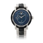 GRAFF | GRAFFSTAR GRANDE DATE, REF GS45DLCWG WHITE GOLD AND DLC-COATED STAINLESS STEEL WRISTWATCH WITH DATE, POWER RESERVE INDICATION AND BRACELET, CIRCA 2000