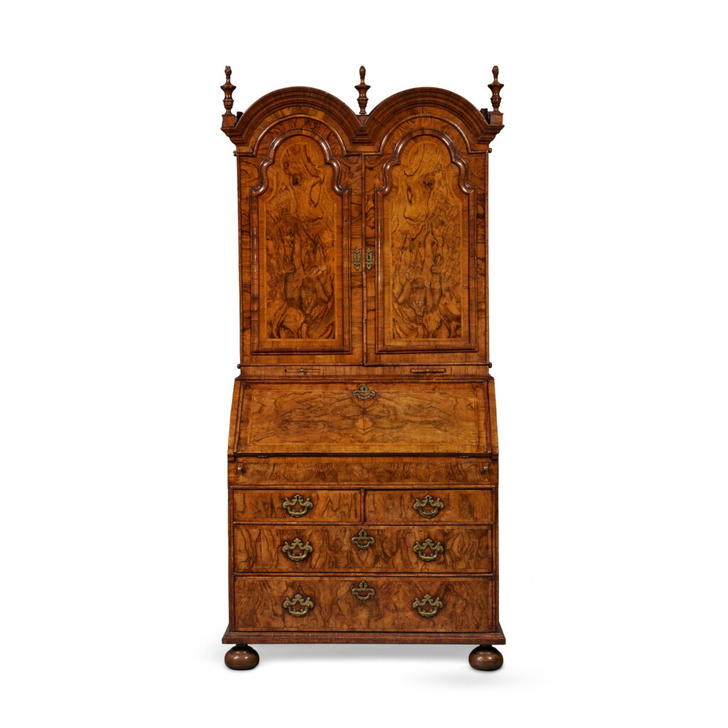 View full screen - View 1 of Lot 203. A Queen Anne Double Domed Walnut Bureau Cabinet, Circa 1710.