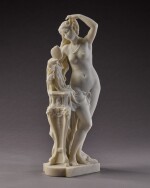 Nude at her toilette