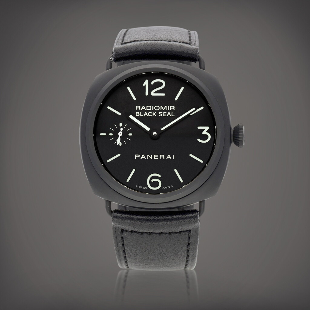 View full screen - View 1 of Lot 8855. Radiomir 'Black Seal', Reference PAM00292 | A black ceramic and stainless steel wristwatch, Circa 2008 | 沛納海 | Radiomir 'Black Seal' 型號 PAM00292 | 黑色陶瓷及精鋼腕錶,約2008年製.