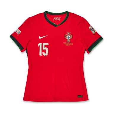 View full screen - View 1 of Lot 41. João Neves 2024 Portugal National Team Match Worn Shirt.