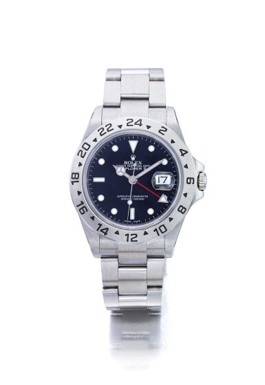 View full screen - View 1 of Lot 40. ROLEX | EXPLORER II REF 16570T, A STAINLESS STEEL AUTOMATIC DUAL TIME ZONE WRISTWATCH WITH DATE, 24-HOUR INDICATION AND BRACELET CIRCA 2003.
