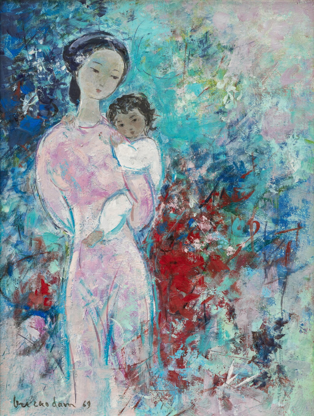 View full screen - View 1 of Lot 1031. Vu Cao Dam 武高談 | Mother and Child 母與子.