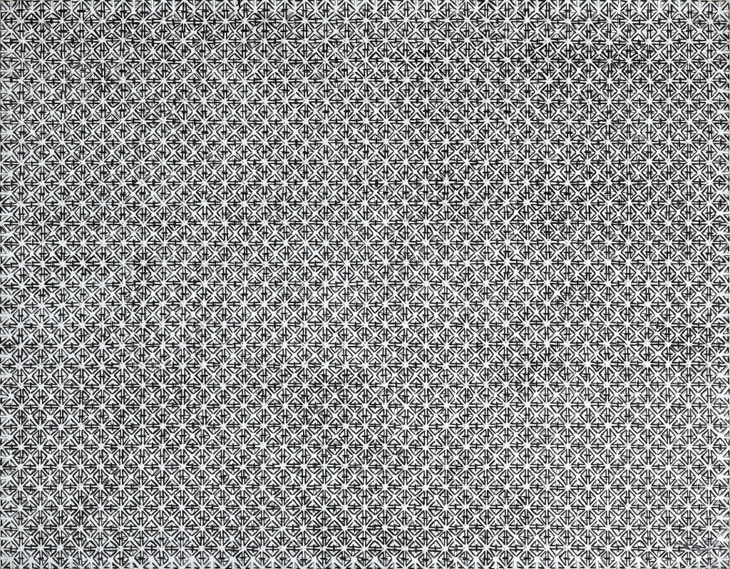 View full screen - View 1 of Lot 37. Ding Yi 丁乙 | Appearance of Crosses 93-3 十示 1993-3.