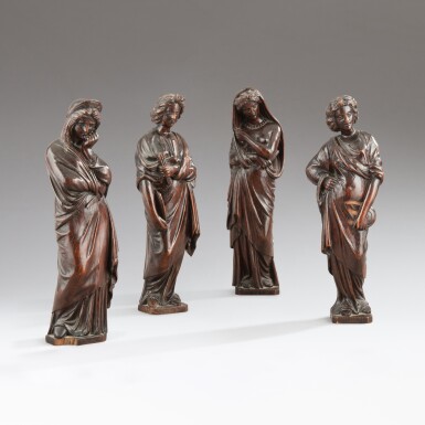 View full screen - View 1 of Lot 203. Four allegorical figures in antique style | Quatre muses à l'Antique.
