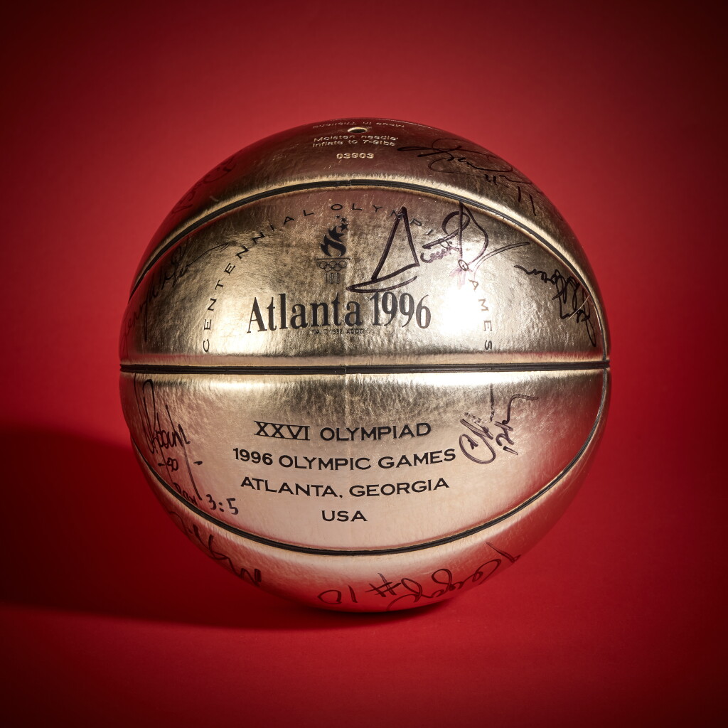 View full screen - View 1 of Lot 45. 1996 Team USA Signed Basketball | Signed by Shaquille O'Neal, Reggie Miller, Scottie Pippen, Charles Barkley, Penny Hardaway, and Others.