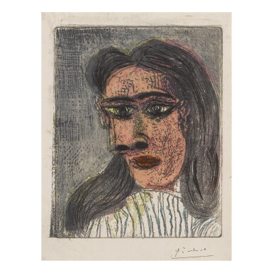 View full screen - View 1 of Lot 49. PABLO PICASSO | TÊTE DE FEMME III: PORTRAIT DE DORA MAAR (B. 1339; BA. 651).