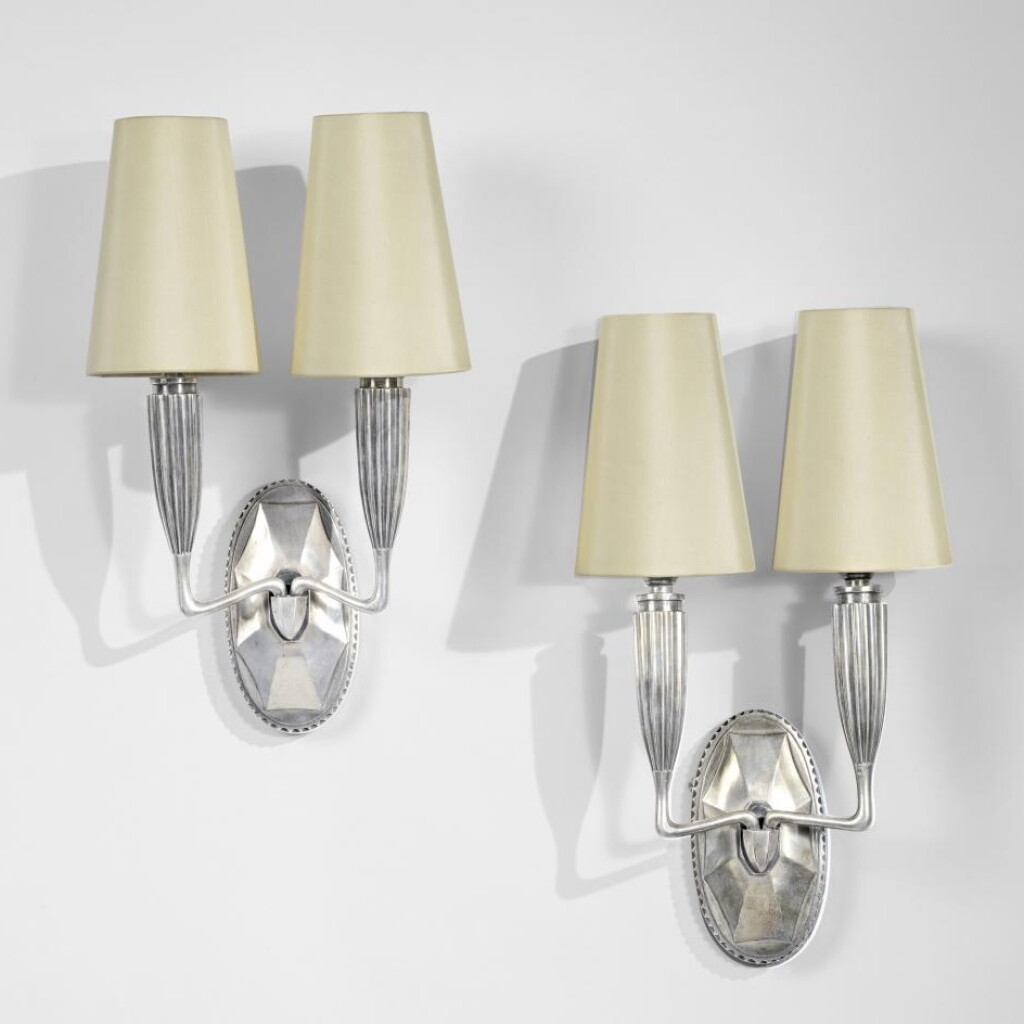 View full screen - View 1 of Lot 44. Pair of "Lotus" Sconces.