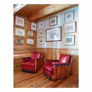 View full screen - View 1 of Lot 205. THOMAS MOLESWORTH | PAIR OF CLUB CHAIRS.
