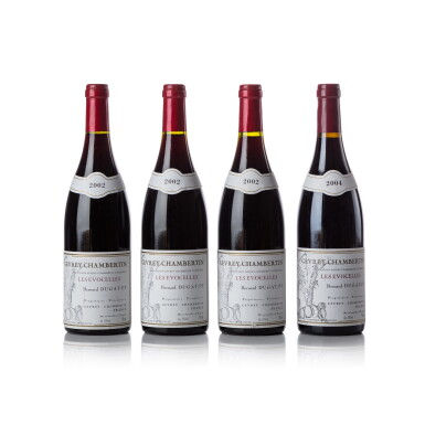 View full screen - View 1 of Lot 569. Gevrey Chambertin, Les Evocelles 2002 (3 BT) & 2004 (1 BT) from Bernard Dugat-Py .