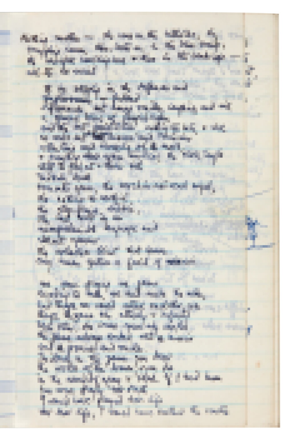 全螢幕檢視 - 查看367Ted Hughes | Unpublished autograph manuscript poems, following the deaths of Assia and Shura Wevill, c.1969的1