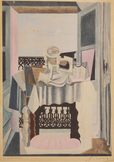 View full screen - View 1 of Lot 8. Nature morte devant une fenêtre à Saint-Raphaël.