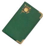A Fabergé jewelled two-colour gold-mounted leather 'carte de visite' holder, workmaster Viktor Aarne, St Petersburg, 1899-1903
