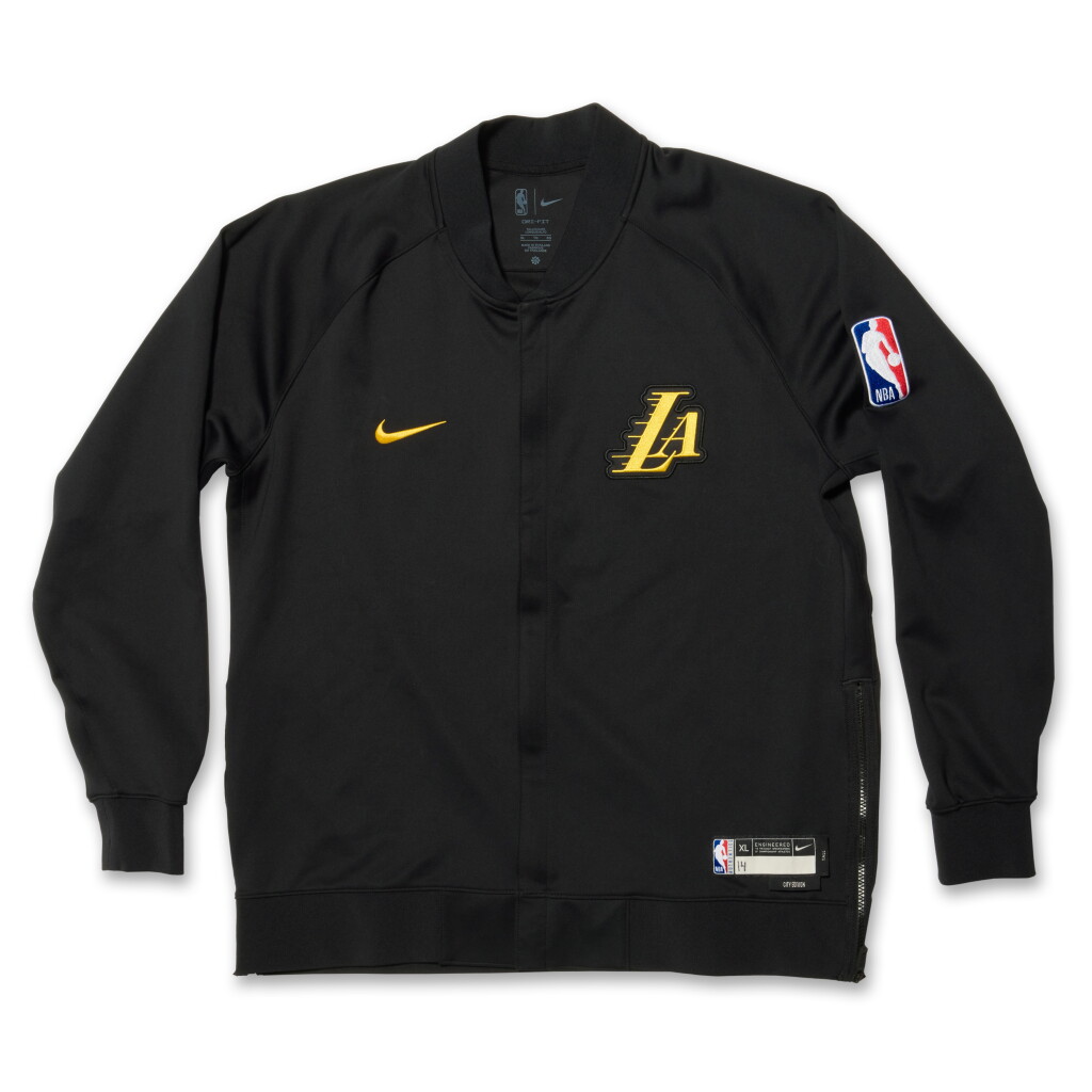 View full screen - View 1 of Lot 118. Colin Castleton Los Angeles Lakers 2023-24 City Edition Warmup Set.