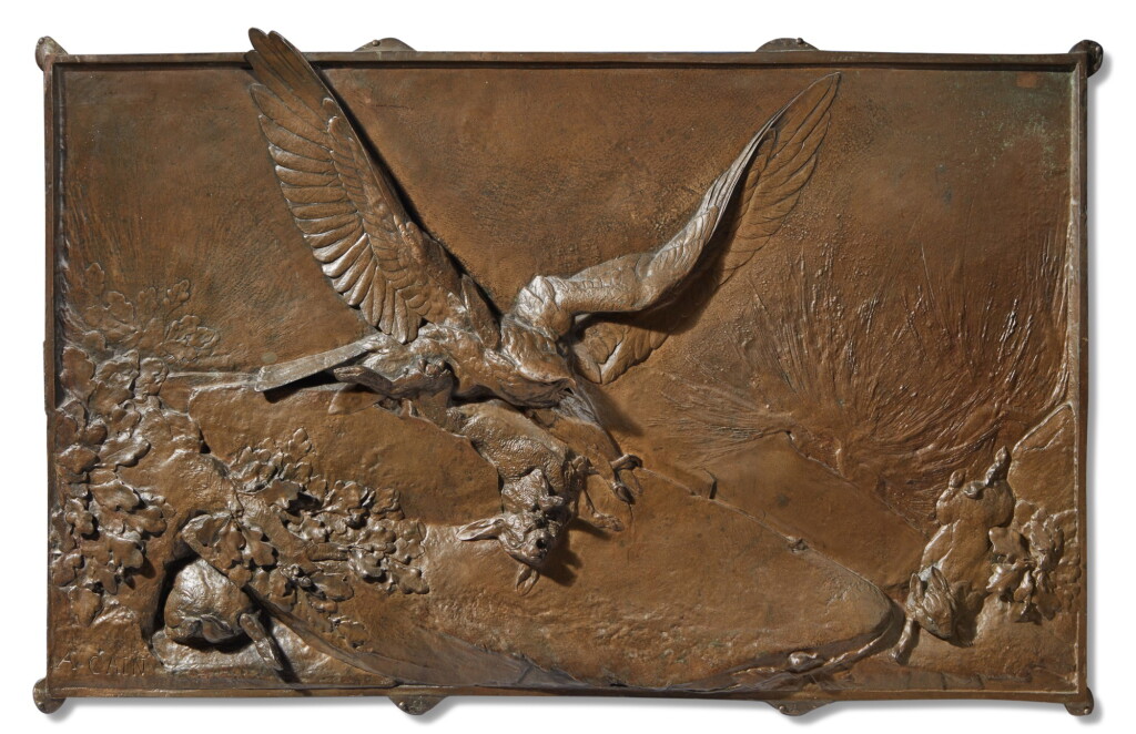 View full screen - View 1 of Lot 44. Falcon Chasing Rabbits .