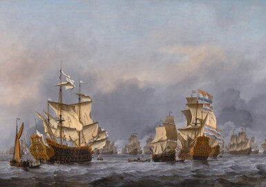 View full screen - View 1 of Lot 5. The surrender of the Royal Prince during The Four Days' Battle, 11–14 June 1666.