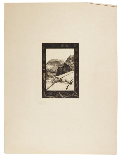 View full screen - View 1 of Lot 7. MAX KLINGER | AUF DEN SCHIENEN (ON THE RAILS) (SINGER 178).