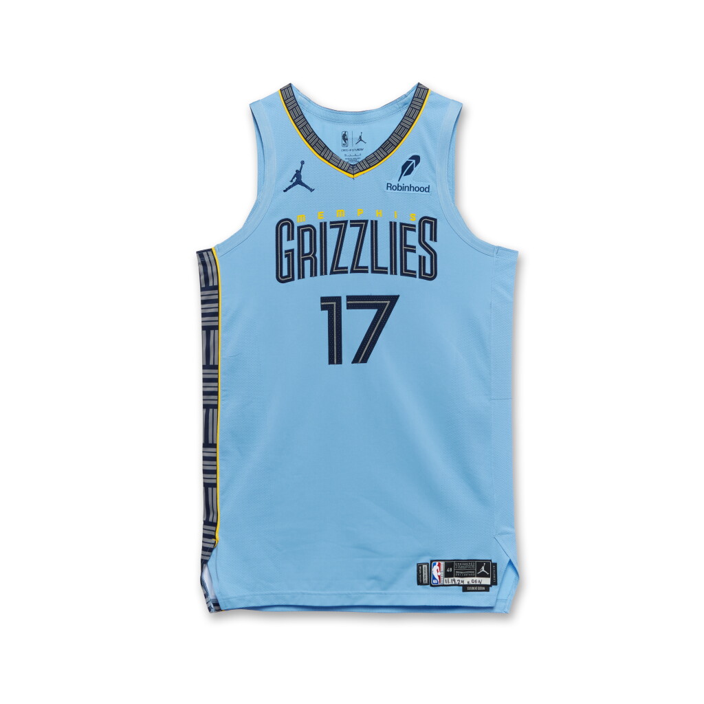 View full screen - View 1 of Lot 24. Yuki Kawamura Memphis Grizzlies 2024-2025 Emirates NBA Cup Game Worn Statement Edition Jersey .