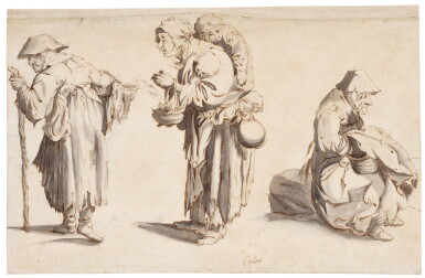View full screen - View 1 of Lot 77. Three studies of peasant women.