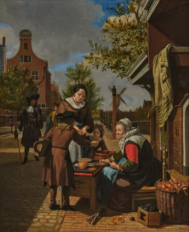 View full screen - View 1 of Lot 68. The pancake vendor | Der Pfannkuchenverkäufer .