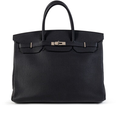 View full screen - View 1 of Lot 384. Black Togo Birkin 40 Palladium Hardware, 2016.