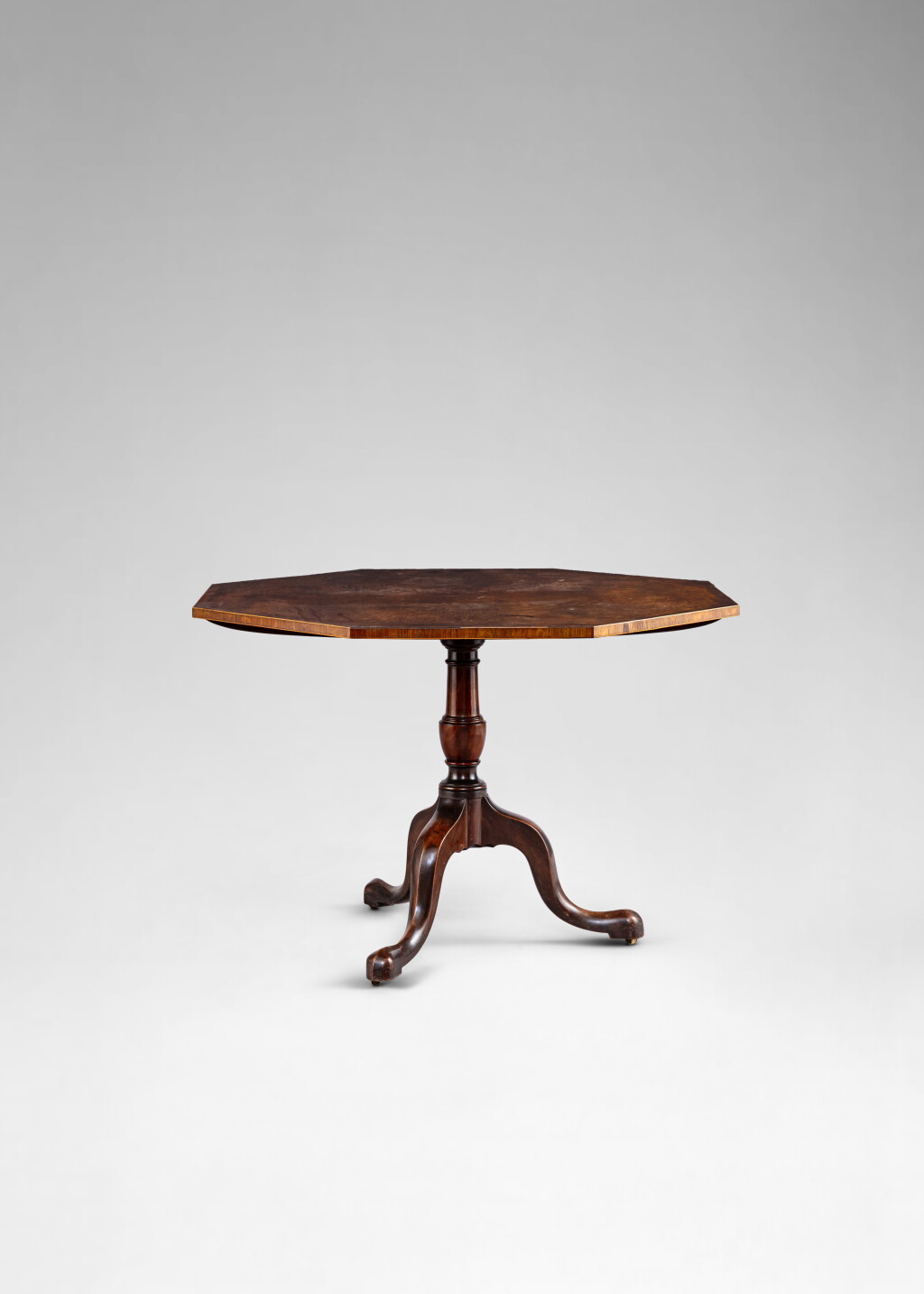 View full screen - View 1 of Lot 624. A George III satinwood, Rio rosewood and mahogany centre table, circa 1770.