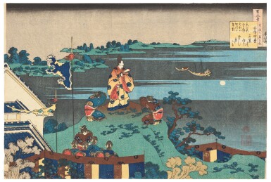 View full screen - View 1 of Lot 35. Katsushika Hokusai (1760-1849) | The Poet Abe no Nakamaro | Edo period, 19th century.