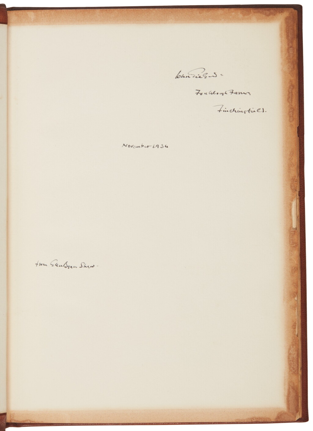 View full screen - View 1 of Lot 47. SASSOON | Vigils, 1934, John Gielgud's copy.