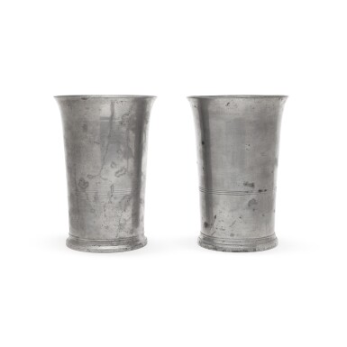 View full screen - View 1 of Lot 1232. Pair of Pewter Beakers, Thomas Danforth Boardman and Sherman Boardman (1810-1830), Hartford, Connecticut, Circa 1820.