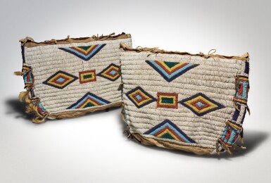 View full screen - View 1 of Lot 766. Two Yankton Beaded Possibles Bags.