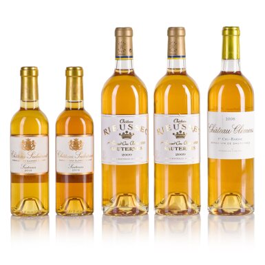 View full screen - View 1 of Lot 632. Climens, Rieussec and Suduiraut 2006-2010 (2 HB, 3 BT).