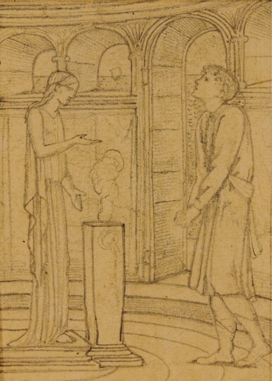 View full screen - View 1 of Lot 7. SIR EDWARD COLEY BURNE-JONES, BT., A.R.A., R.W.S. | Four Studies for The Story of Psyche.