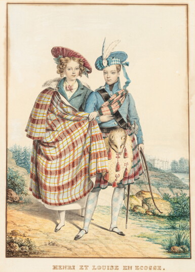 View full screen - View 1 of Lot 875. Henri Comte de Chambord and his sister Louise in Scotland, 1832 | Henri, comte de Chambord et sa sœur Louise en Ecosse, 1832.