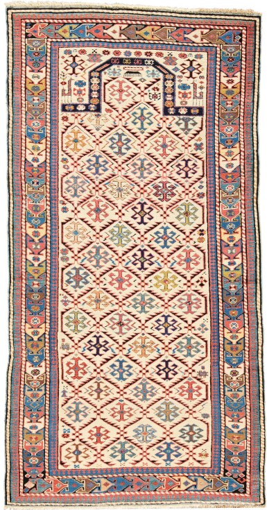 View full screen - View 1 of Lot 321. AN AKSTAFA NICHE RUG, CENTRAL CAUCASUS.
