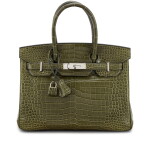 Vert Veronese Matte Porosus Crocodile Birkin 30 Palladium Hardware, 2012