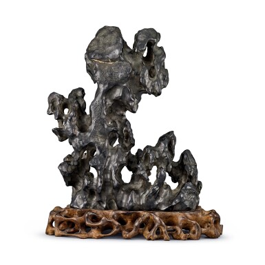 View full screen - View 1 of Lot 2005. Xu Guodong 徐國棟 | Lingbi Scholar's Rock #7 文人賞石7(靈璧石).