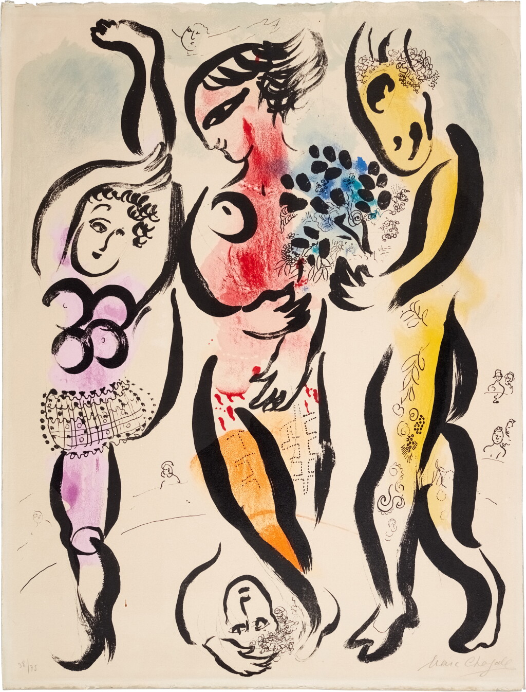View full screen - View 1 of Lot 82. Les trois acrobates.