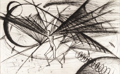 View full screen - View 1 of Lot 158. Voyages fantastiques aux États et Empires de la lune et du soleil. Paris, 1958. Un des 197 exemplaires sur Rives B.F.K..