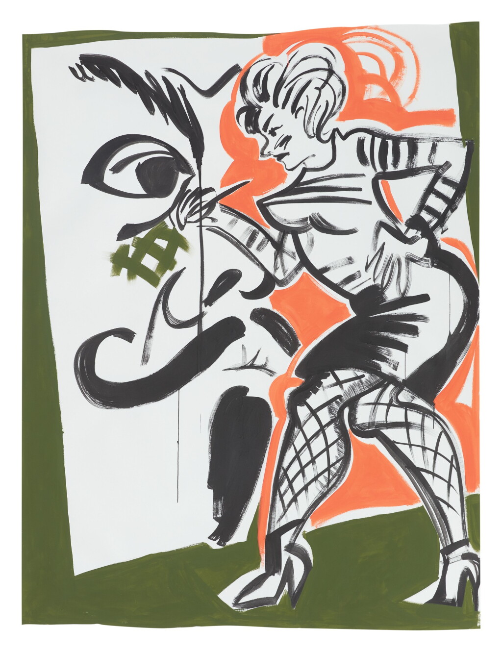 View full screen - View 1 of Lot 182. ELLA KRUGLYANSKAYA | THE ARTIST (USING RED BLACK AND GREEN).